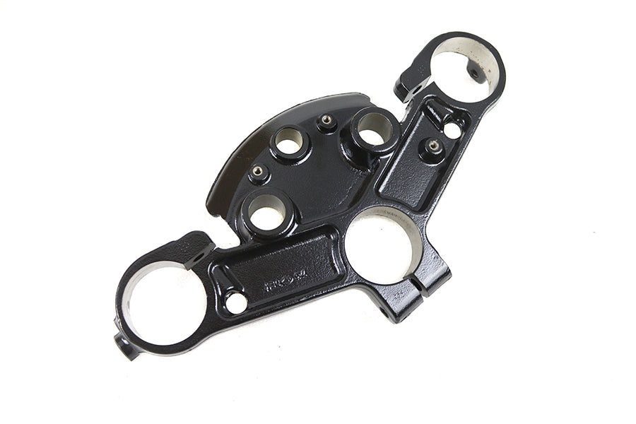 OE 49mm FLT upper triple tree in black for front fork, part 45900024