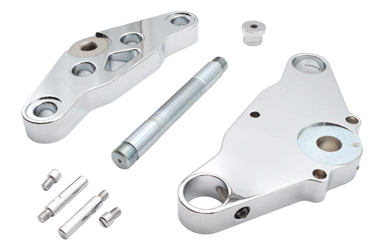 Ultima 29-78 Chrome 5 Triple Tree Set Billet front fork assembly
