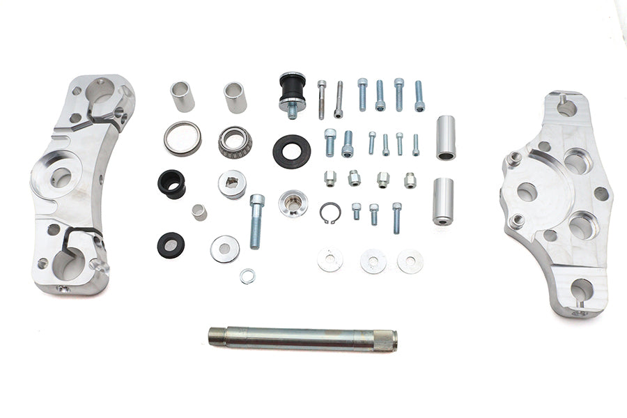 Ultima 6 Chrome Triple Tree Set 29-105 for Harley-Davidson FLT Models
