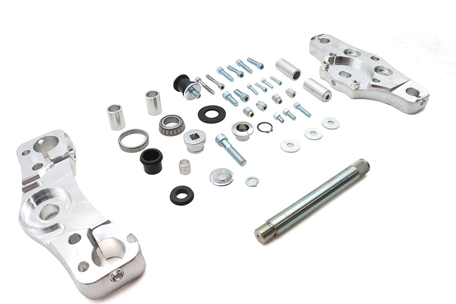Ultima 6 Chrome Triple Tree Set 29-105 for Harley-Davidson FLT Models