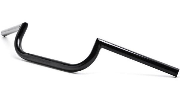 MCM 20223B 3-inch Z handlebar in satin black, shown from the side