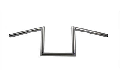 MCM 07825 8-inch chrome Z handlebar with indents for handlebar control setup