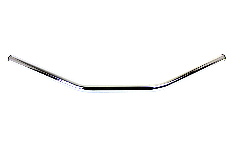 MCM 25-0455 chrome flat 1-inch drag handlebar with wiring indents
