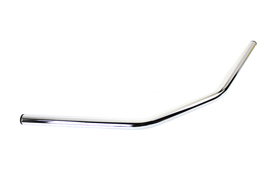 MCM 25-0455 chrome flat 1-inch drag handlebar with visible wiring indents