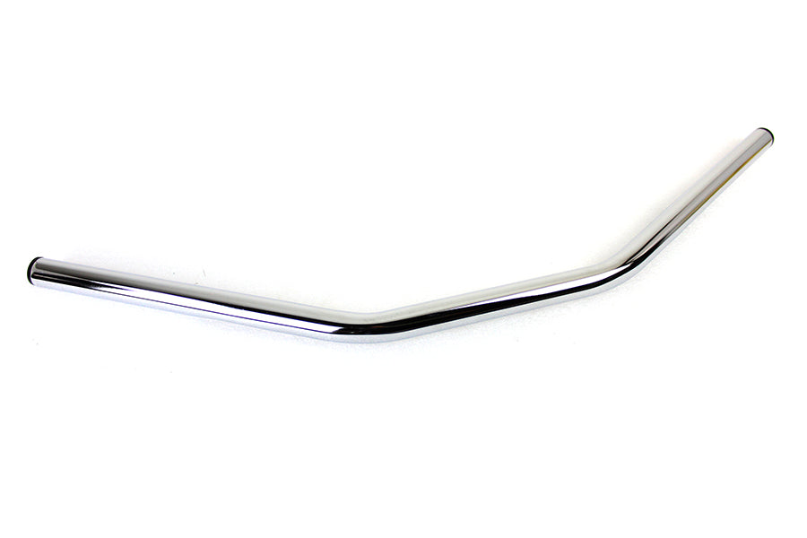 MCM 25-0455 chrome flat 1-inch drag handlebar with wiring indents
