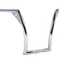 MCM 20245 17-inch chrome Z-bar handlebar with indents for motorcycle control setup