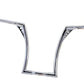 MCM 20245 17-inch chrome Z-bar handlebar with indents, motorcycle handlebar control