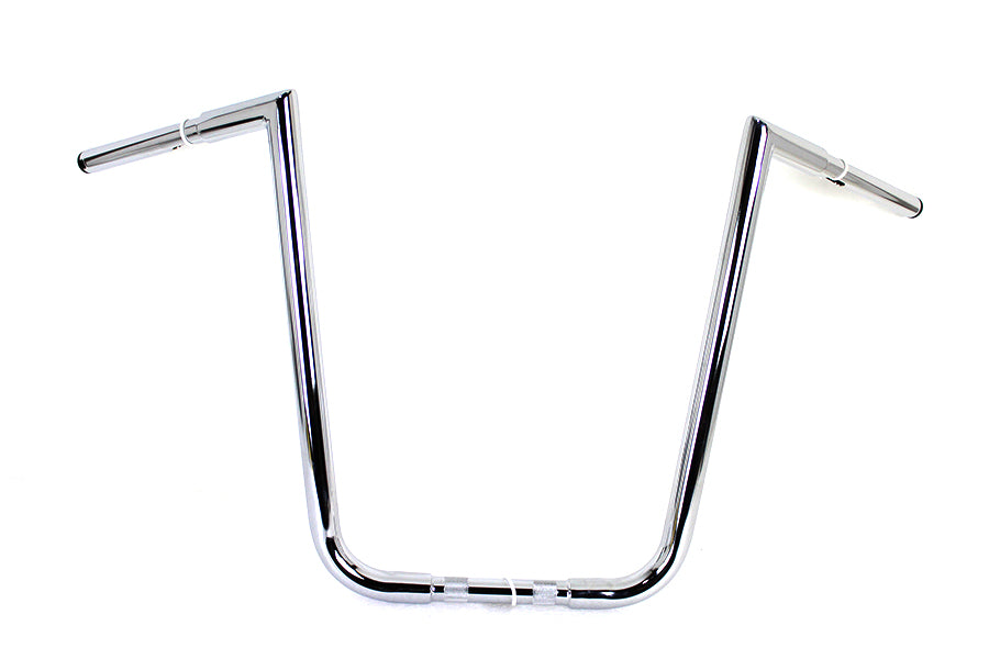 MCM 18-inch Ape Hanger Z handlebar in chrome finish for motorcycle handlebar control