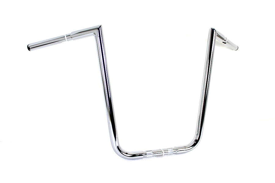 MCM 18-inch Ape Hanger Z handlebar in chrome finish for motorcycle handlebar control