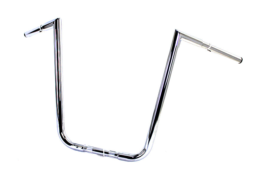 MCM 18-inch Ape Hanger Z handlebar in chrome finish for motorcycle handlebar control