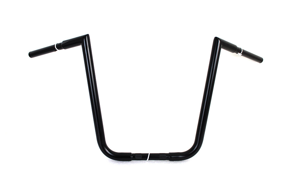 MCM 096827 16-inch ape hanger Z handlebar in black for motorcycle handlebar control