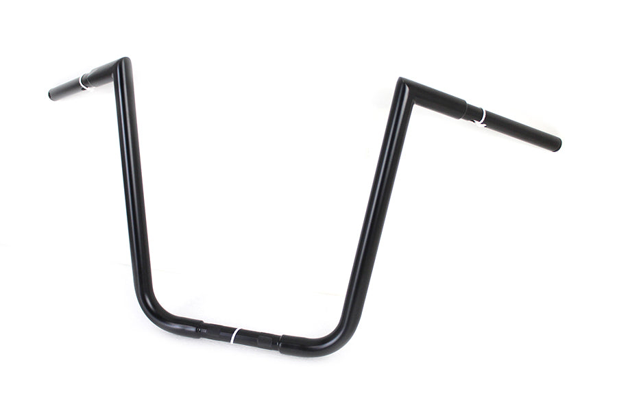 MCM 16-inch Ape Hanger Z handlebar in black for motorcycle handlebar control
