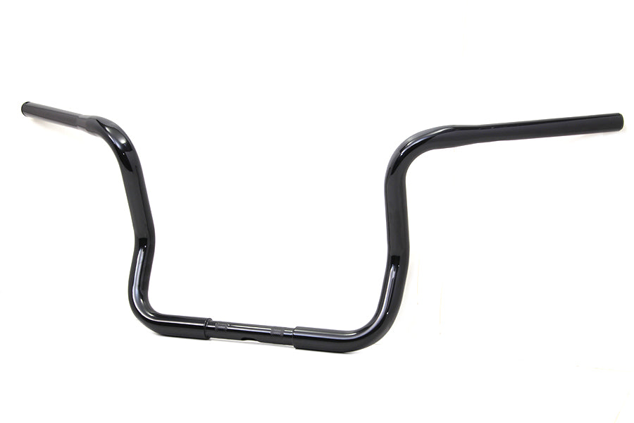 MCM 25-0501 12-inch Bagger Ape Style Handlebar control, black motorcycle handlebar close-up