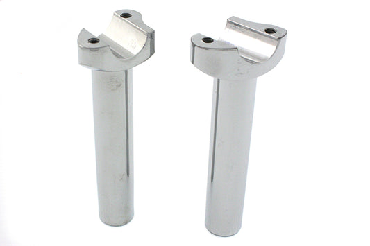 MCM 75918 chrome 6-inch handlebar riser set for motorcycle handlebar control