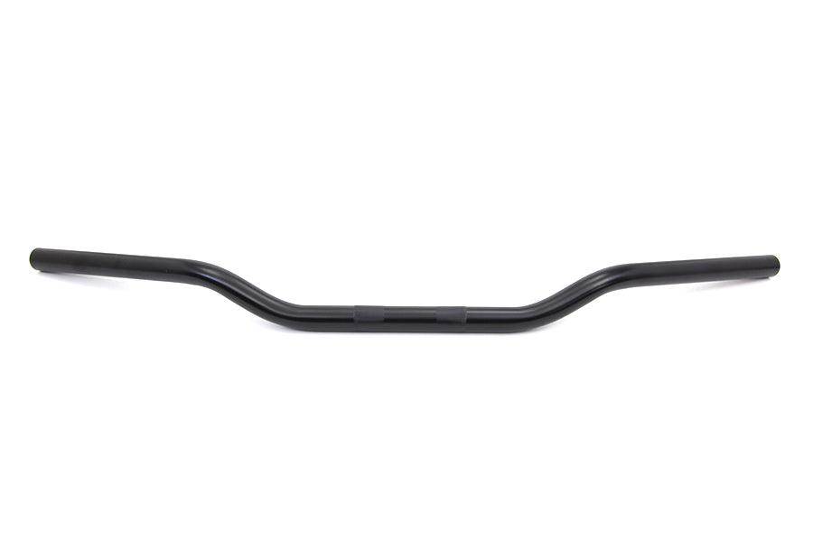 MCM 31-0019MBS black 3-inch drag handlebars without indents for motorcycle handlebar control