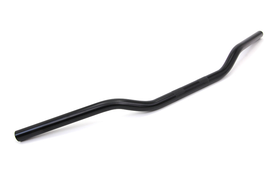 MCM 31-0019MBS black 3-inch drag handlebars without indents for motorcycle handlebar control