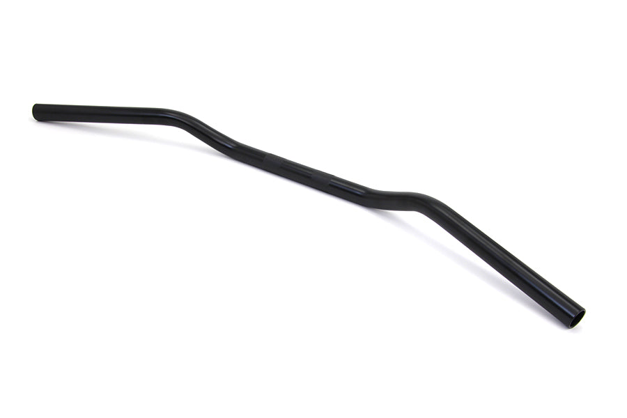 MCM 3-inch black drag handlebars without indents for motorcycle handlebar control