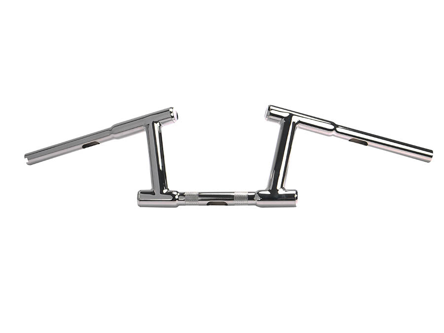 MCM 21054 6-inch Z-Bar racing handlebar with indents in chrome finish