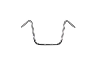 MCM 14-inch ape hanger handlebar with indents in chrome finish, handlebar control