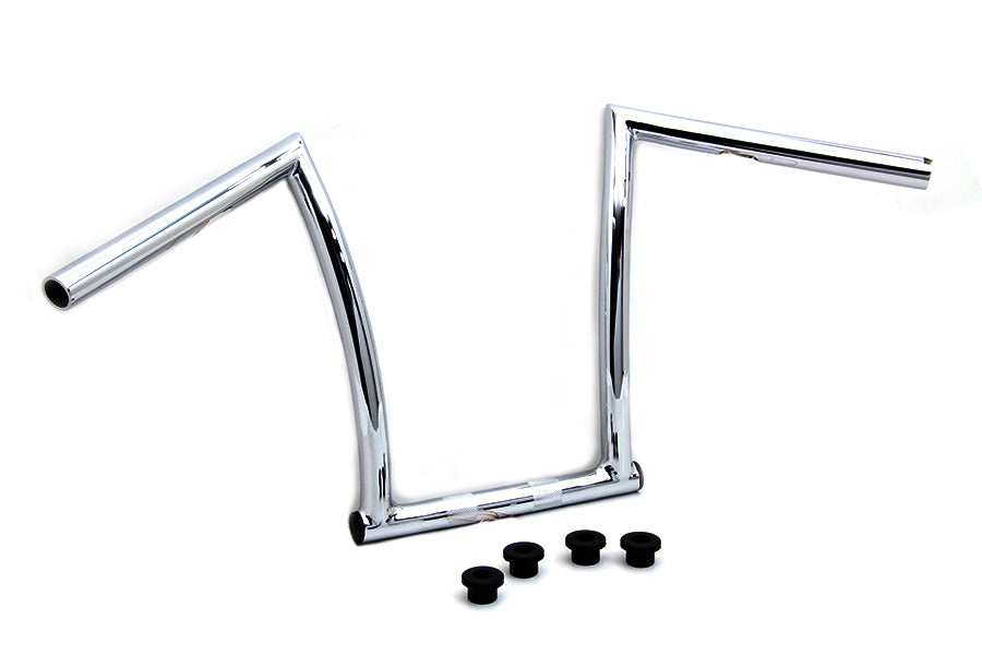 MCM 20200 13-Inch Chrome ChiZeled Z-Bar Handlebar with Indents