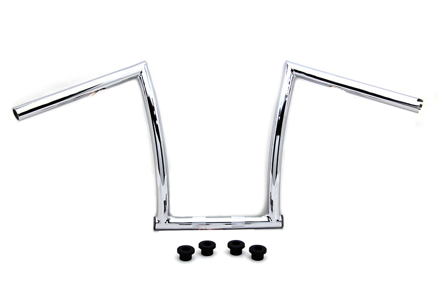 MCM 20200 13-Inch Chrome ChiZeled Z-Bar Handlebar with Indents