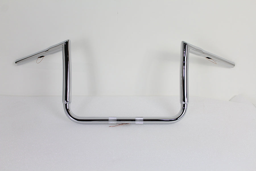 MCM 20246 12-inch chrome ChiZeled Z-bar handlebar control without indents