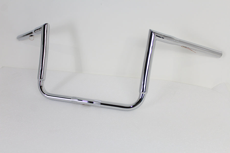 MCM 20246 12-inch chrome ChiZeled Z-Bar handlebar control without indents
