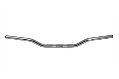 MCM 31-0018S Chrome 2-Inch Rise Drag Handlebar with Indents