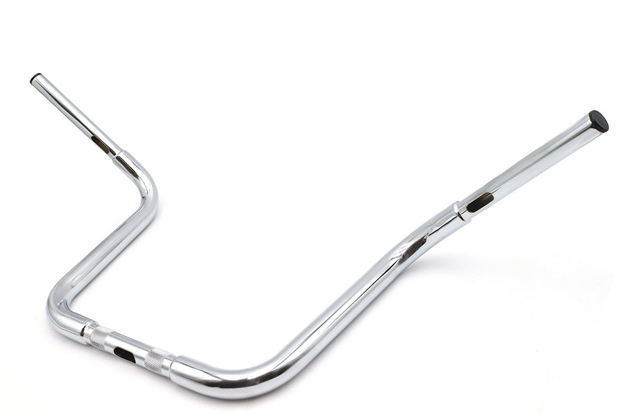 MCM 31-0165S 12-1/2-Inch Buffalo Ape Hanger Handlebar with Indents, Chrome