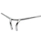 MCM 25-0718 7-inch curved riser bar handlebar with indents, black finish