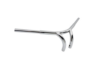MCM 25-0718 7-inch curve riser bar handlebar with indents, black finish