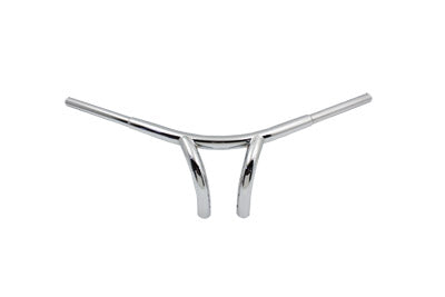 MCM 25-0718 7-inch curved riser bar handlebar with indents for handlebar control setup