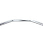 MCM 20301 Chrome flat drag handlebar without indents for motorcycle handlebar control