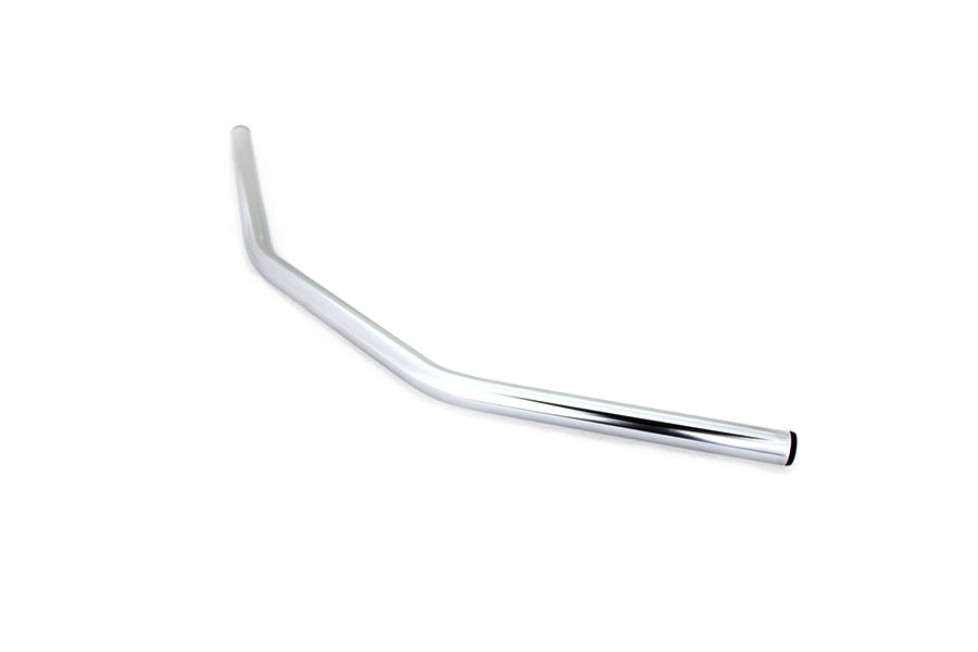 MCM 20301 Chrome flat drag handlebar without indents for motorcycle handlebar control