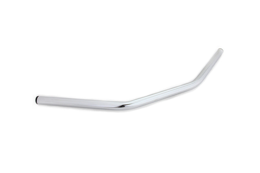 MCM 20301-CHROME flat drag handlebar without indents in chrome finish
