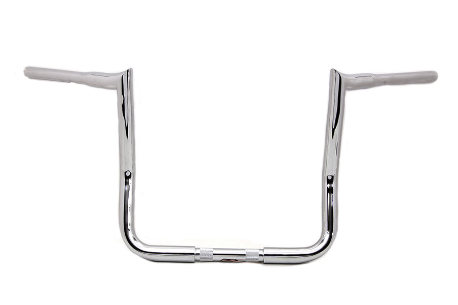 MCM 20179 15-inch chrome ape handlebar without indents for motorcycle handlebar control