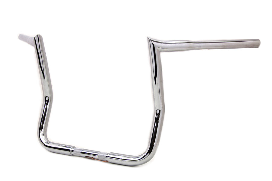 MCM 20179 15-inch ape handlebar control without indents, shown in chrome finish