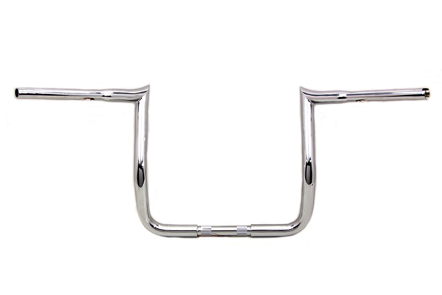 MCM 20179 15-inch chrome ape handlebar without indents for motorcycle handlebar control