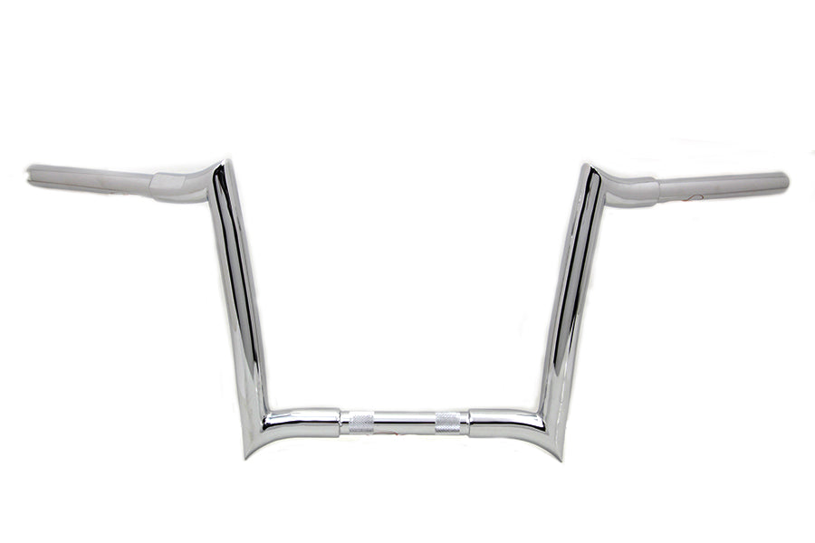 MCM 12-inch chrome ape handlebar control without indents, model 20180
