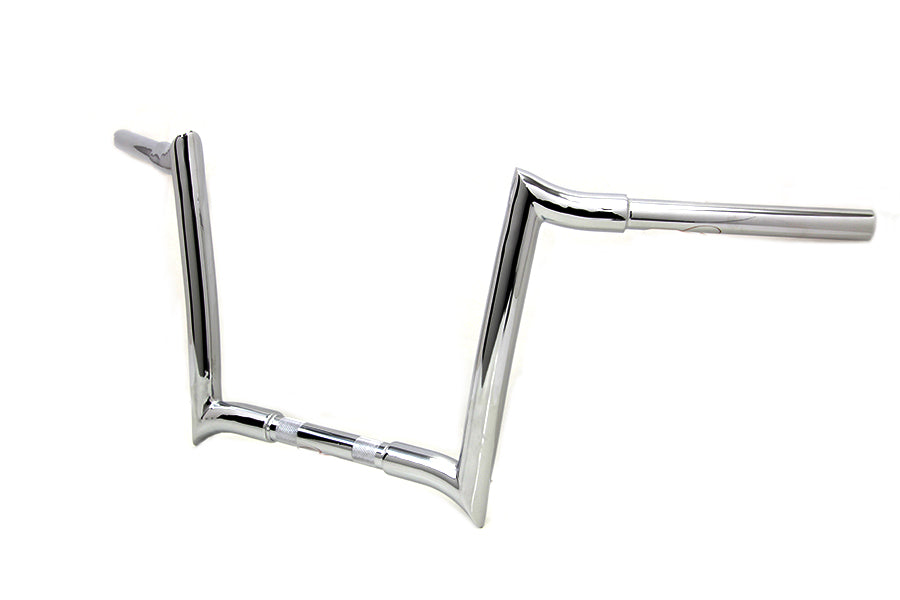 MCM 20180 12-inch chrome ape handlebar without indents, motorcycle handlebar control
