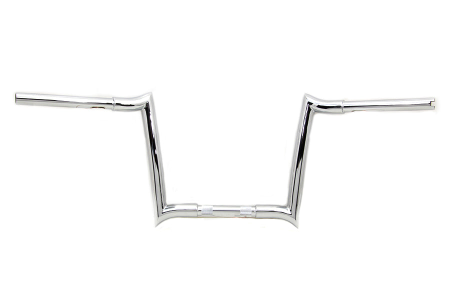 MCM 20180 12-inch chrome ape handlebar without indents for motorcycle handlebar control