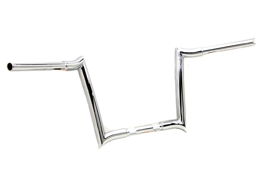 MCM 20180 12-inch chrome ape handlebar without indents for motorcycle control setup
