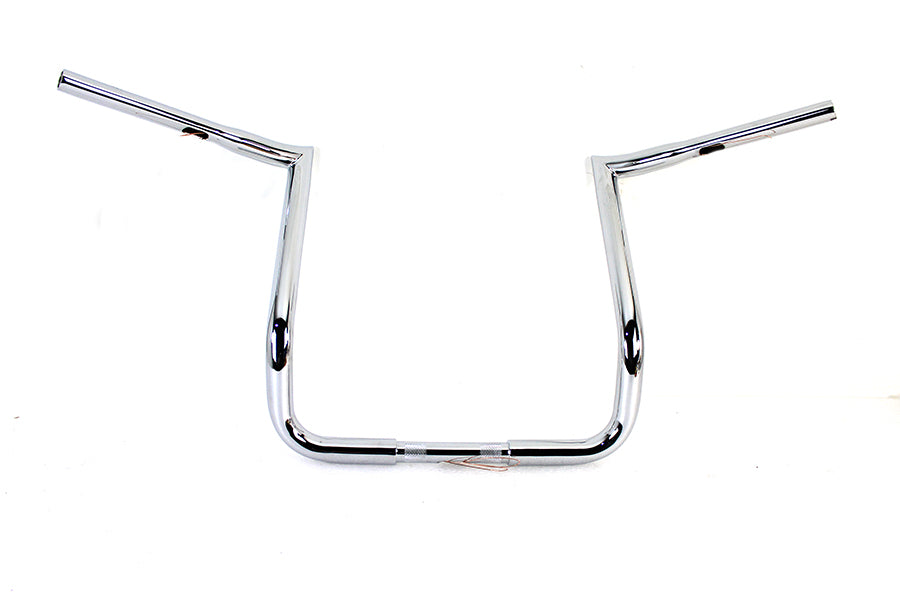 MCM 20212 17-inch chrome handlebar control without indents, shown against a white background