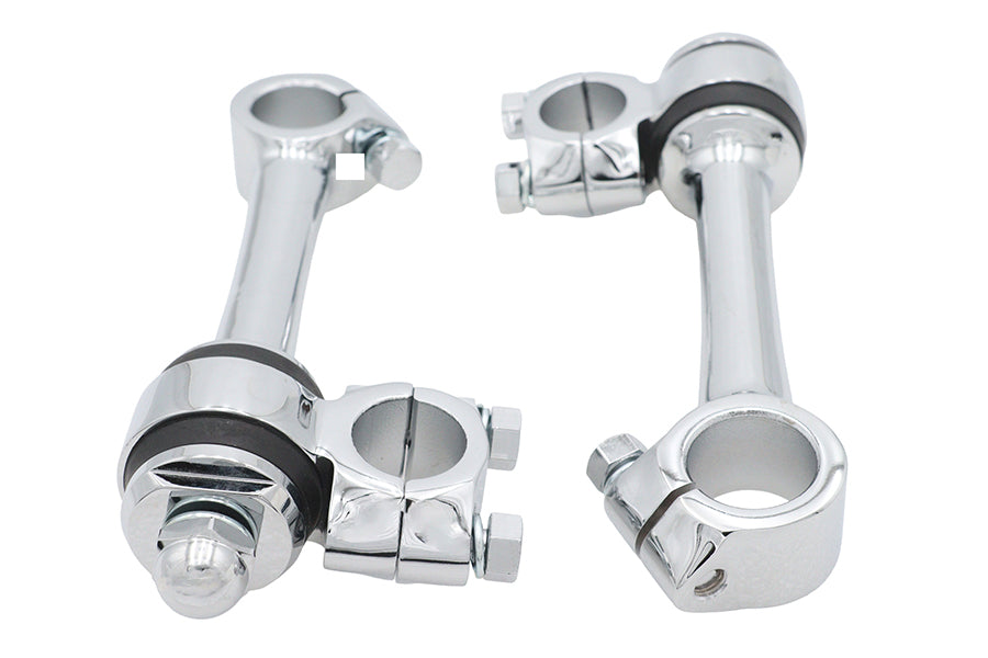 MCM 25-0785 chrome replica 5-1/2-inch Flander riser set for handlebar controls