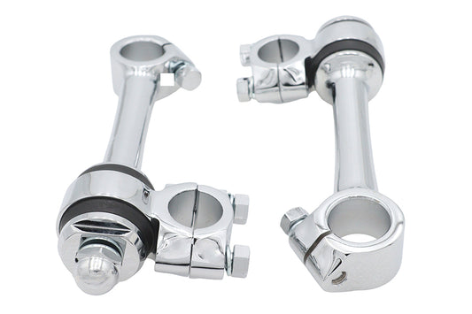 MCM 25-0785 chrome replica 5-1/2-inch Flander riser set for handlebar controls