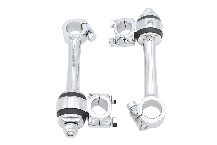MCM 25-0785 chrome replica 5-1/2-inch Flander riser set for handlebar controls