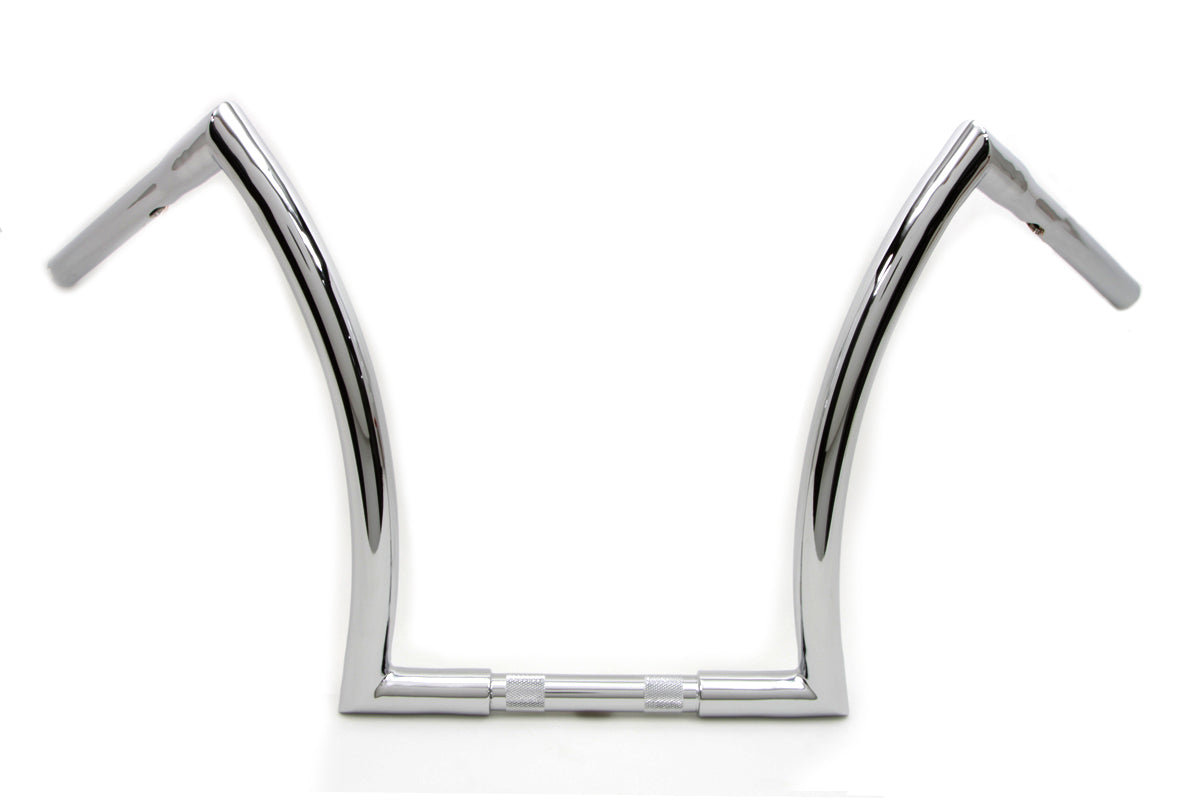 MCM 25-1146 16-inch Z handlebar with indents in chrome finish