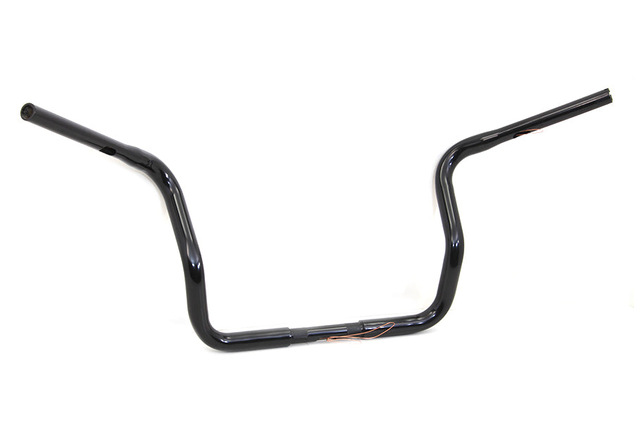 MCM 20096NB 11-inch ape hanger handlebar for motorcycle control, black finish