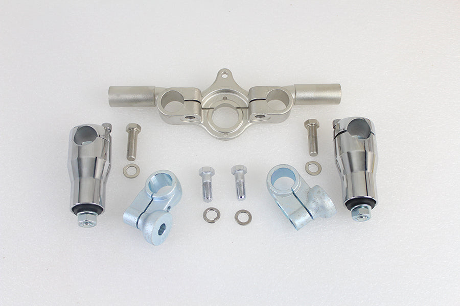 V-Twin Spring Fork Glide riser and tree kit for motorcycle handlebar control, model 25-1166