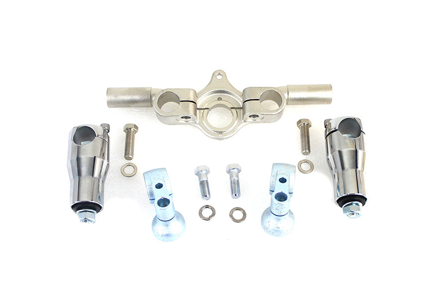 V-Twin 25-1166 Spring Fork Glide riser and tree kit for motorcycle handlebar control setup